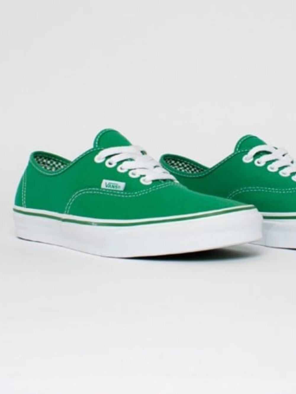 Vans Men's Authentic (Mini-Checkered Lining) Leprechaun Green